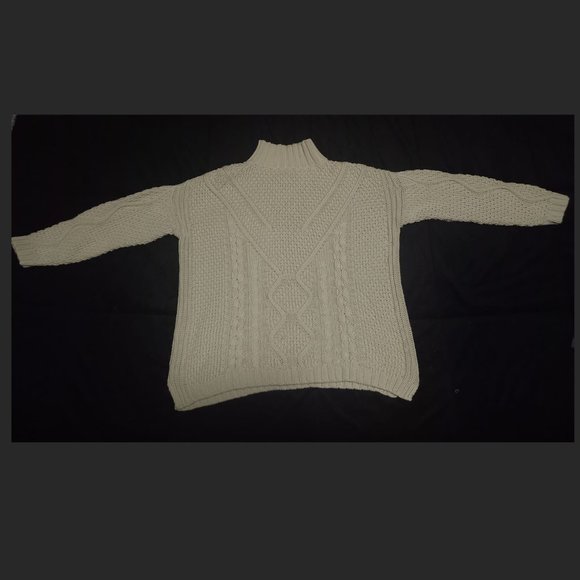 Cream Knitted Turtleneck Sweater - Picture 1 of 2
